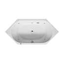Duravit D-Code hexagonal whirlbath with jet system, built-in