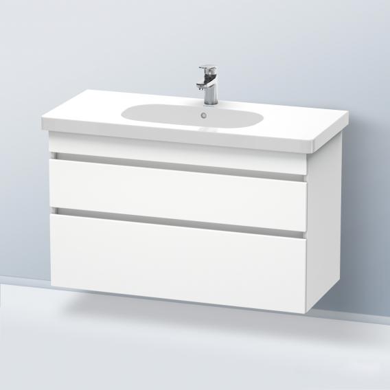 Duravit D-Code 洗臉盆配有 DuraStyle 梳妝台和 2 個拉出式隔層