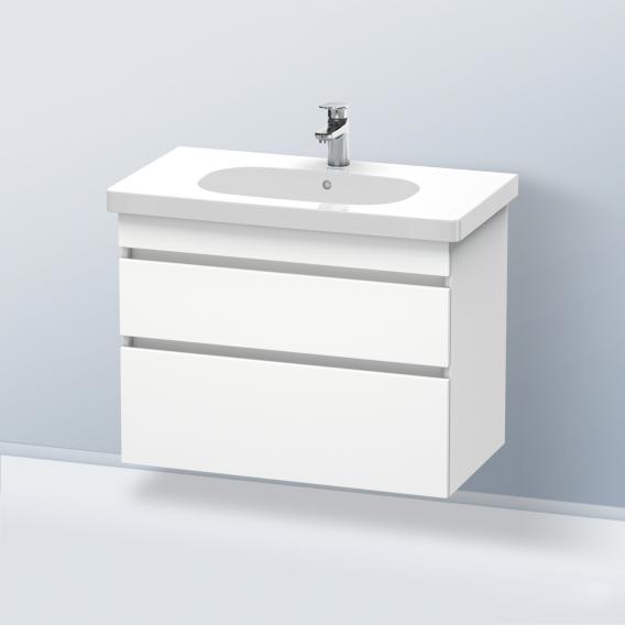 Duravit D-Code 洗臉盆配有 DuraStyle 梳妝台和 2 個拉出式隔層