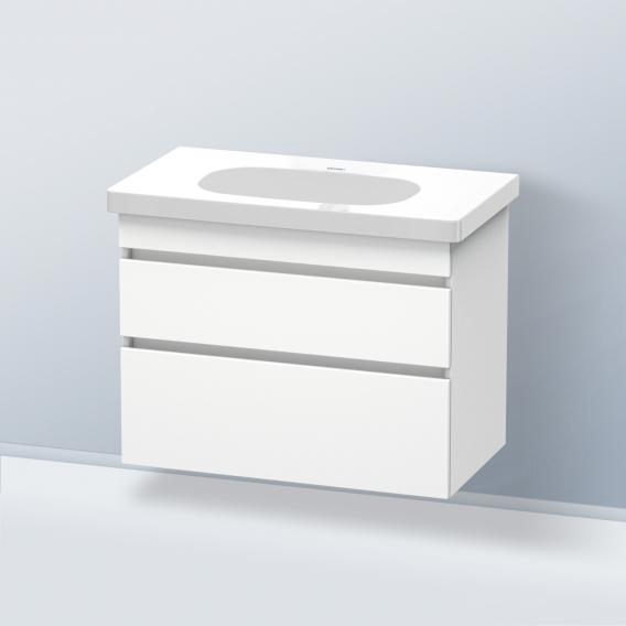 Duravit D-Code washbasin with DuraStyle vanity unit with 2 pull-out compartments