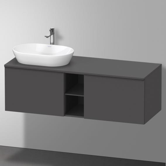 Duravit D-Neo countertop with vanity unit with 2 pull-out compartments and 1 cut-out