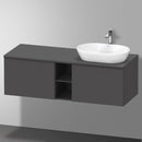 Duravit D-Neo countertop with vanity unit with 2 pull-out compartments and 1 cut-out