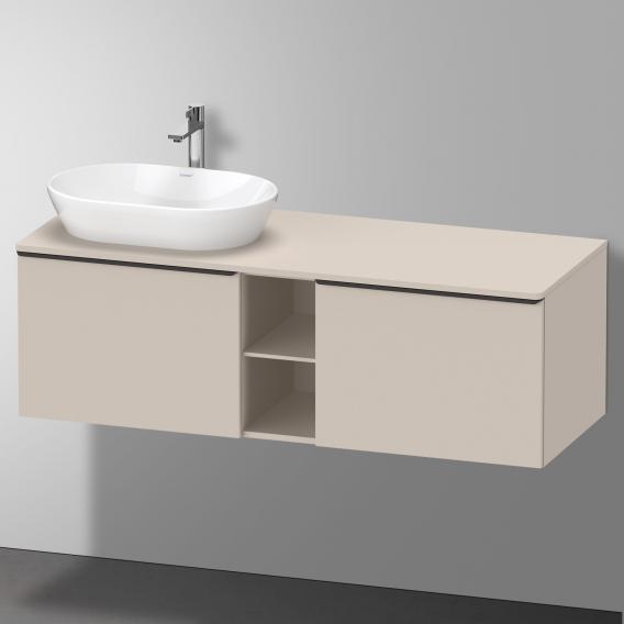 Duravit D-Neo 檯面，帶梳妝台，帶 2 個拉出式隔層和 1 個開口