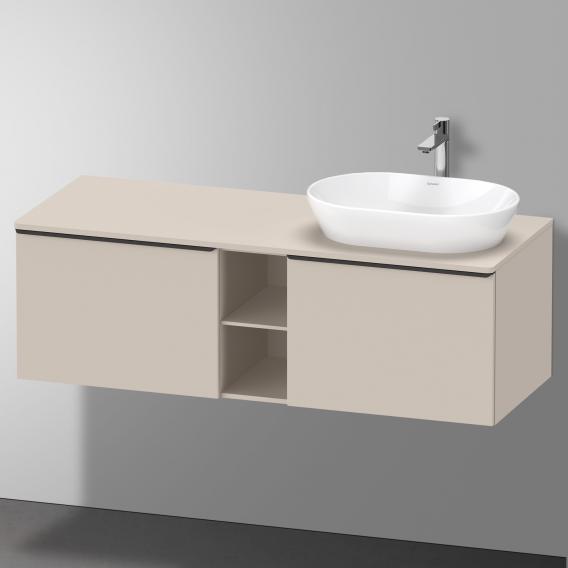 Duravit D-Neo countertop with vanity unit with 2 pull-out compartments and 1 cut-out