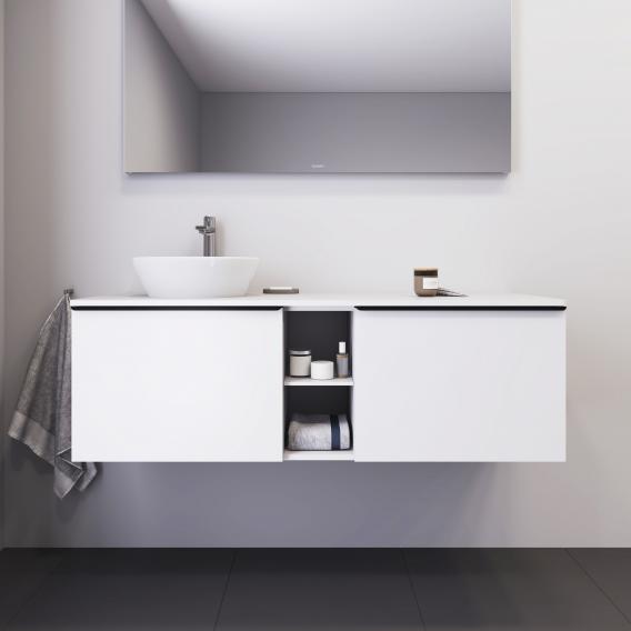 Duravit D-Neo countertop with vanity unit with 2 pull-out compartments and 1 cut-out