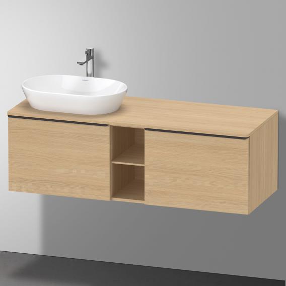 Duravit D-Neo countertop with vanity unit with 2 pull-out compartments and 1 cut-out