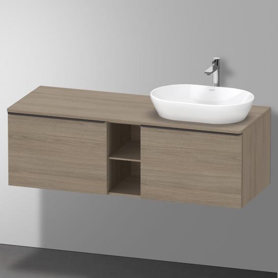 Duravit D-Neo countertop with vanity unit with 2 pull-out compartments and 1 cut-out