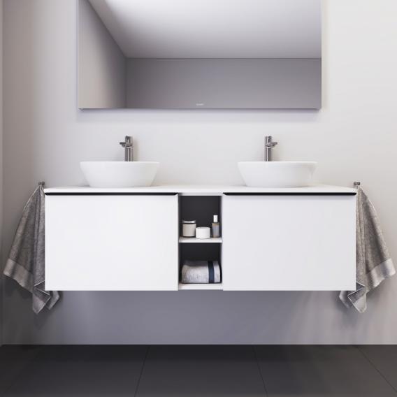 Duravit D-Neo 檯面，帶梳妝台，帶 2 個拉出式隔層和 2 個切口