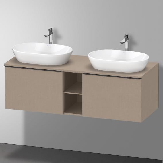 Duravit D-Neo countertop with vanity unit with 2 pull-out compartments and 2 cut-outs