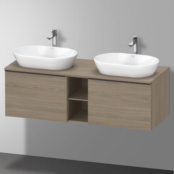 Duravit D-Neo countertop with vanity unit with 2 pull-out compartments and 2 cut-outs