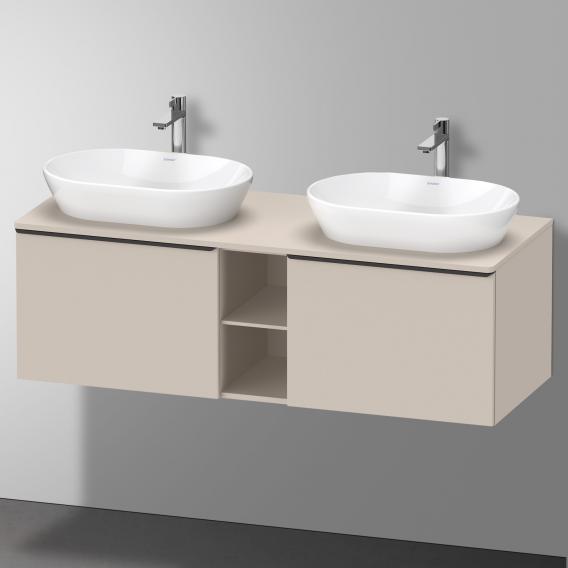 Duravit D-Neo countertop with vanity unit with 2 pull-out compartments and 2 cut-outs