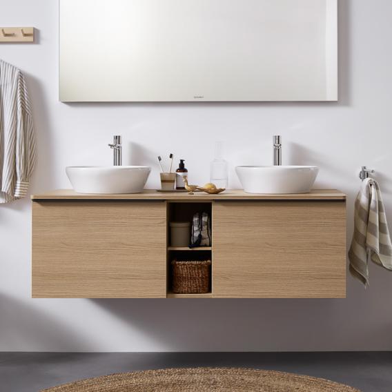 Duravit D-Neo countertop with vanity unit with 2 pull-out compartments and 2 cut-outs