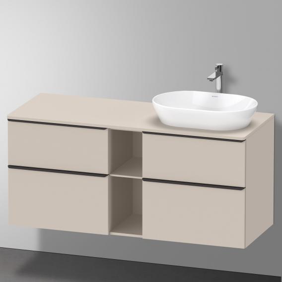 Duravit D-Neo countertop with vanity unit with 4 pull-out compartments and 1 cut-out