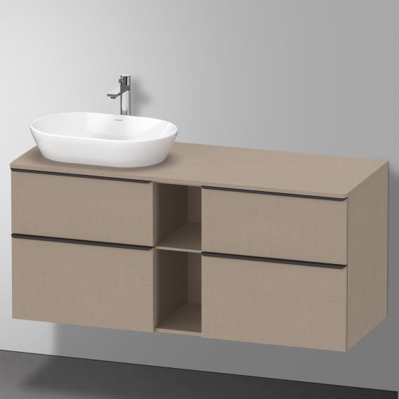 Duravit D-Neo countertop with vanity unit with 4 pull-out compartments and 1 cut-out