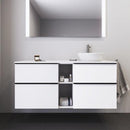 Duravit D-Neo countertop with vanity unit with 4 pull-out compartments and 1 cut-out