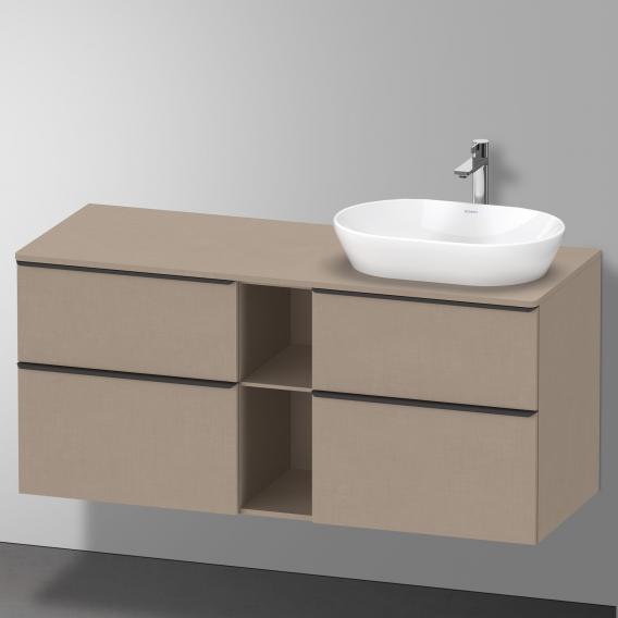 Duravit D-Neo countertop with vanity unit with 4 pull-out compartments and 1 cut-out