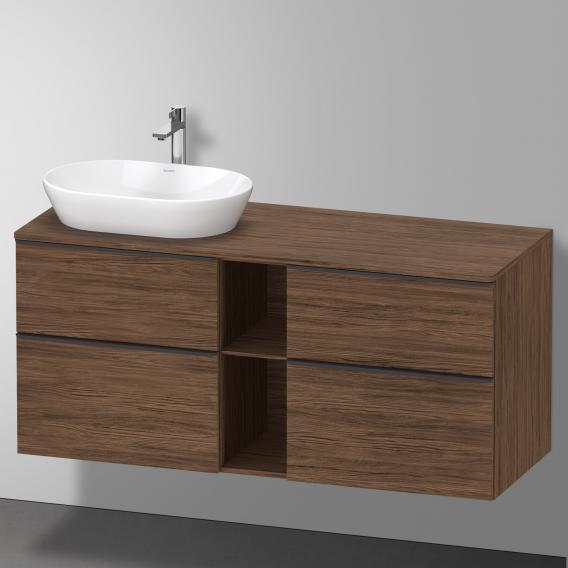 Duravit D-Neo countertop with vanity unit with 4 pull-out compartments and 1 cut-out