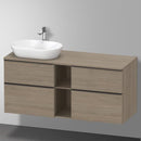 Duravit D-Neo countertop with vanity unit with 4 pull-out compartments and 1 cut-out