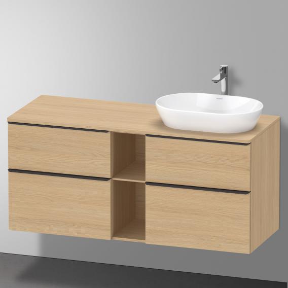 Duravit D-Neo countertop with vanity unit with 4 pull-out compartments and 1 cut-out