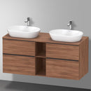 Duravit D-Neo countertop with vanity unit with 4 pull-out compartments and 2 cut-outs