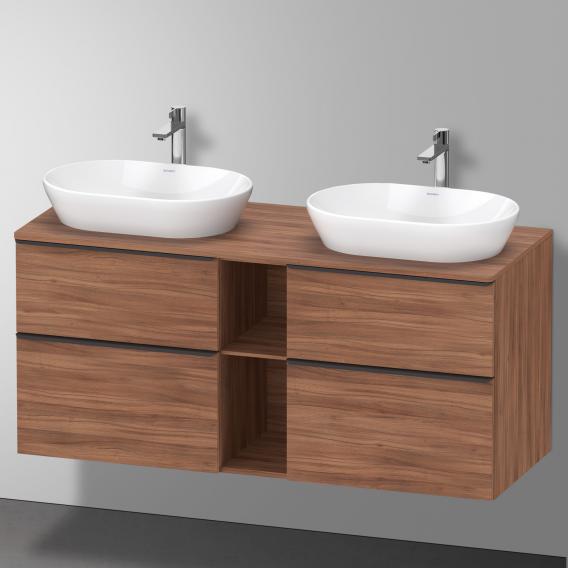 Duravit D-Neo countertop with vanity unit with 4 pull-out compartments and 2 cut-outs