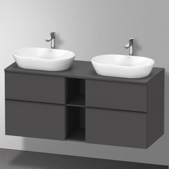 Duravit D-Neo countertop with vanity unit with 4 pull-out compartments and 2 cut-outs