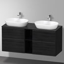Duravit D-Neo countertop with vanity unit with 4 pull-out compartments and 2 cut-outs