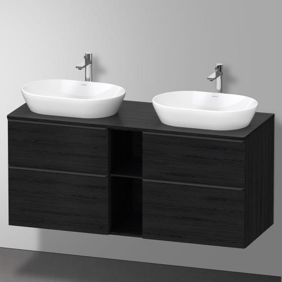 Duravit D-Neo countertop with vanity unit with 4 pull-out compartments and 2 cut-outs