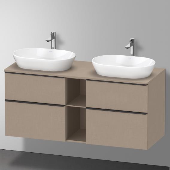 Duravit D-Neo countertop with vanity unit with 4 pull-out compartments and 2 cut-outs