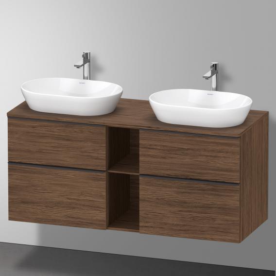 Duravit D-Neo countertop with vanity unit with 4 pull-out compartments and 2 cut-outs