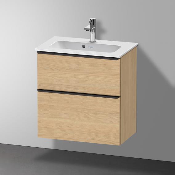 Duravit D-Neo 梳妝台 緊湊型，帶有 2 個拉出式隔層