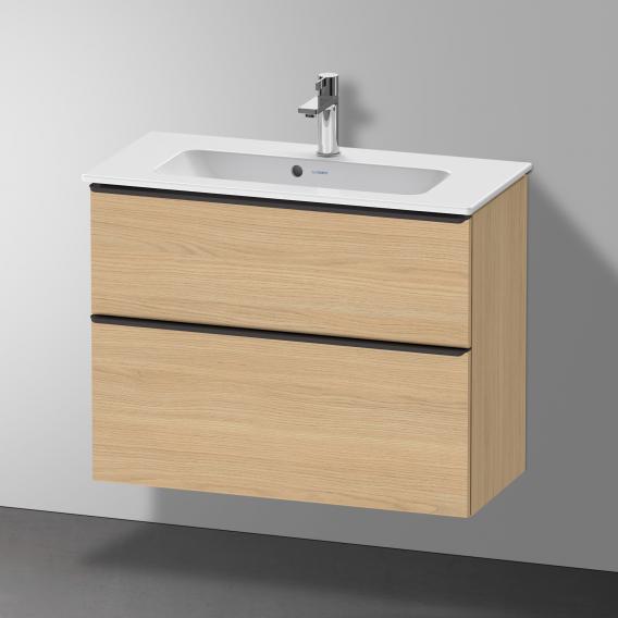 Duravit D-Neo 梳妝台 緊湊型，帶有 2 個拉出式隔層