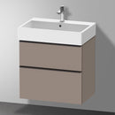 Duravit D-Neo vanity unit with 2 pull-out compartments matt basalt