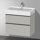 Duravit D-Neo vanity unit with 2 pull-out compartments matt concrete grey