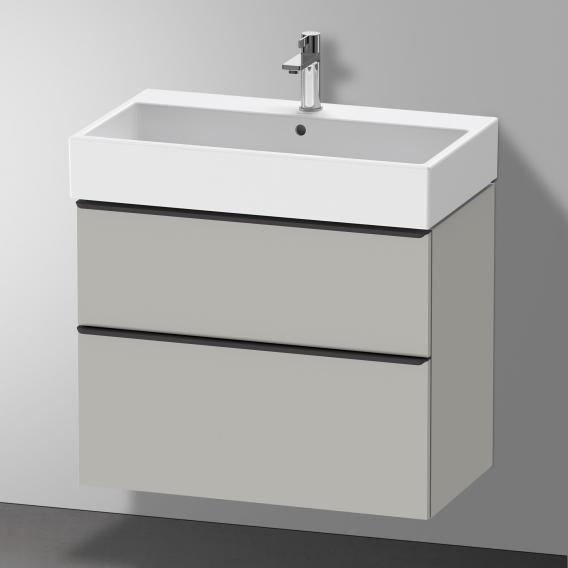 Duravit D-Neo 梳妝台搭配 2 個拉出式隔間 霧面混凝土灰色