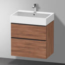 Duravit D-Neo vanity unit with 2 pull-out compartments natural walnut