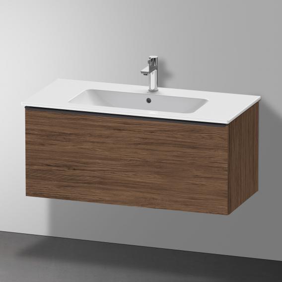 Duravit D-Neo vanity unit with 1 pull-out compartment dark walnut