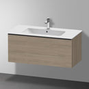 Duravit D-Neo vanity unit with 1 pull-out compartment terra oak