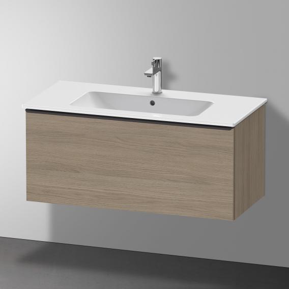 Duravit D-Neo vanity unit with 1 pull-out compartment terra oak