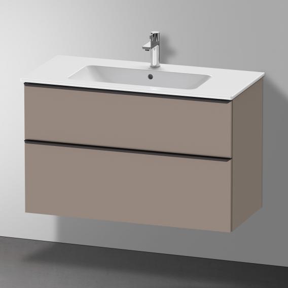 Duravit D-Neo vanity unit with 2 pull-out compartments matt basalt