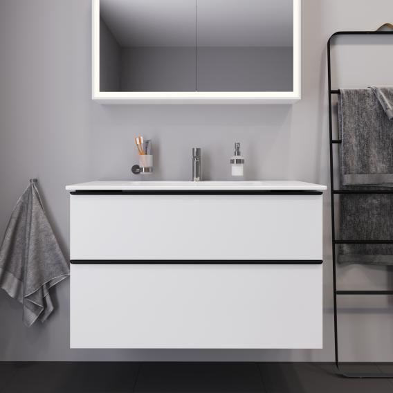 Duravit D-Neo vanity unit with 2 pull-out compartments matt white