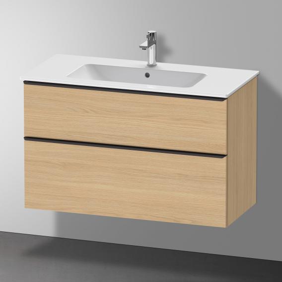 Duravit D-Neo 梳妝台搭配 2 個拉出式隔層天然橡木