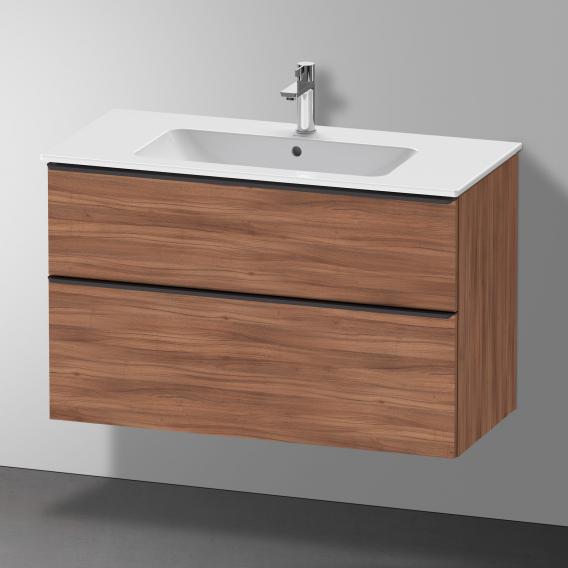 Duravit D-Neo vanity unit with 2 pull-out compartments natural walnut