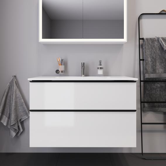 Duravit D-Neo vanity unit with 2 pull-out compartments white high gloss