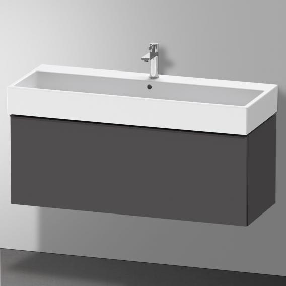 Duravit D-Neo 梳妝台，附 1 個拉出式隔層，霧面石墨