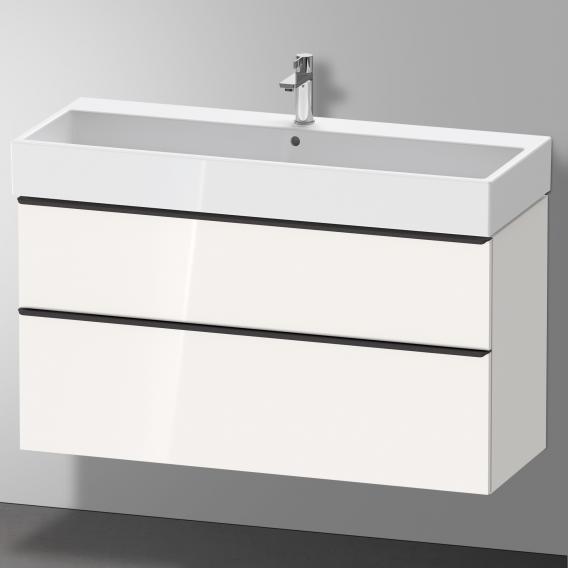 Duravit D-Neo 梳妝台搭配 2 個拉出式隔層白色高光