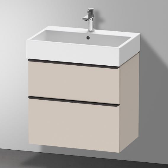 Duravit D-Neo 梳妝台搭配 2 個拉出式隔層 霧面灰褐色