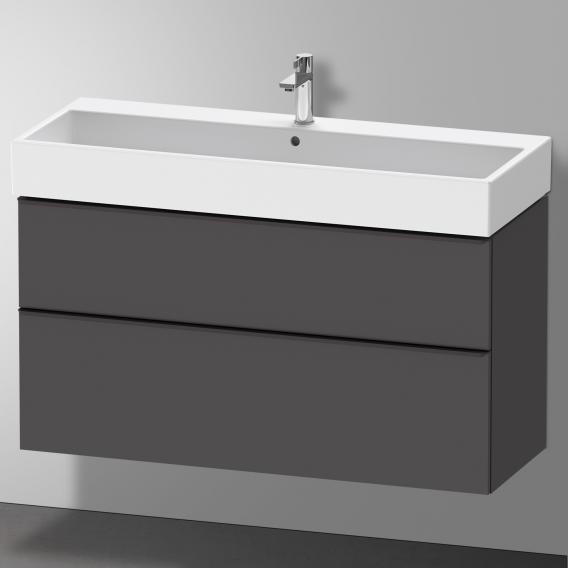 Duravit D-Neo vanity unit with 2 pull-out compartments matt graphite