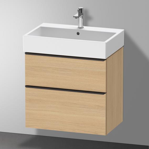 Duravit D-Neo vanity unit with 2 pull-out compartments natural oak