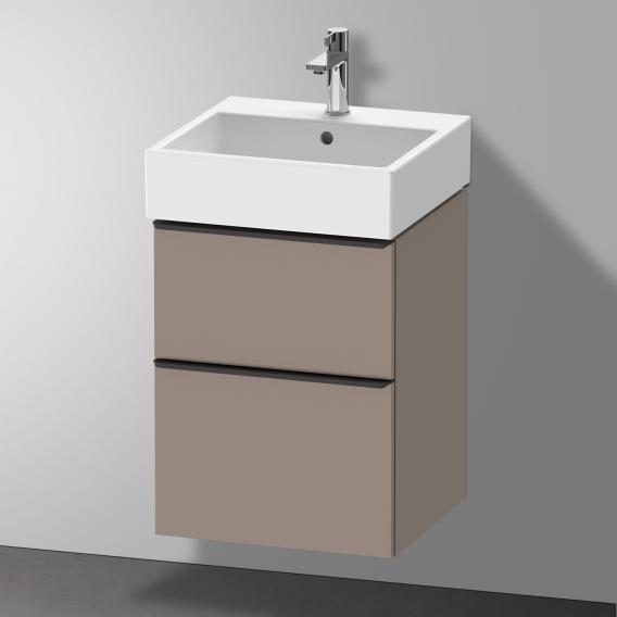 Duravit D-Neo vanity unit with 2 pull-out compartments matt basalt